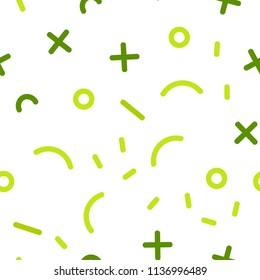 Light Green, Yellow vector seamless texture with elements of lines. Trendy seamless illustration with abstract lines. Design for textile, fabric, wallpapers.