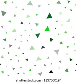 Light Green, Yellow vector seamless background with triangles. Abstract gradient illustration with triangles. Modern template for your landing page.