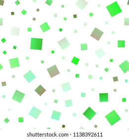 Light Green, Yellow vector seamless layout with lines, rectangles. Glitter abstract illustration with rectangular shapes. Pattern for commercials.