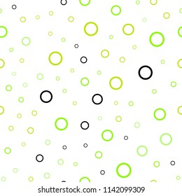 Light Green, Yellow vector seamless cover with spots. Beautiful colored illustration with blurred circles in nature style. Beautiful design for your business advert.