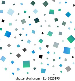 Light Green, Yellow vector seamless layout with lines, rectangles. Glitter abstract illustration with rectangular shapes. Smart design for your business advert.