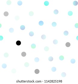 Light Green, Yellow vector seamless background with dots. Blurred decorative design in abstract style with bubbles. Beautiful design for your business natural advert.