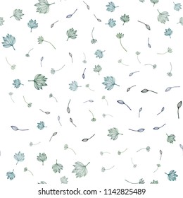 Light Green, Yellow vector seamless sketch backdrop. Creative illustration in blurred style with leaves. Doodle design for your web site.