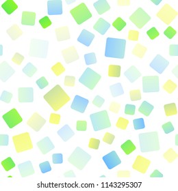 Light Green, Yellow vector seamless cover in polygonal style. Illustration with set of colorful rectangles. Pattern can be used for websites.