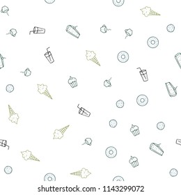 Light Green, Yellow vector seamless pattern with fresh ingredients. Beautiful colored illustration with food in doodle style. Pattern for ads of breakfast, lunch, dinner.
