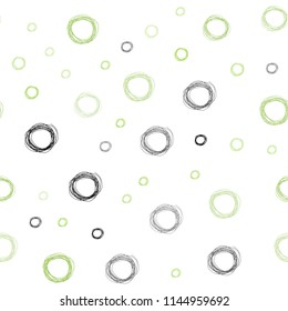 Light Green, Yellow vector seamless layout with circle shapes. Modern abstract illustration with colorful water drops. New design for ad, poster, banner of your website.