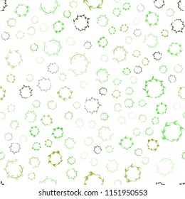Light Green, Yellow vector seamless cover with spots. Beautiful colored illustration with blurred circles in nature style. Beautiful design for your business advert.