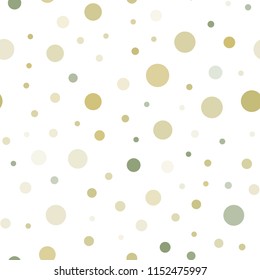 Light Green, Yellow vector seamless cover with spots. Glitter abstract illustration with blurred drops of rain. Pattern for trendy fabric, wallpapers.