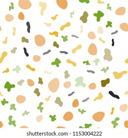Light Green, Yellow vector seamless background with bent ribbons. Creative illustration in halftone marble style with gradient. New composition for your brand book.