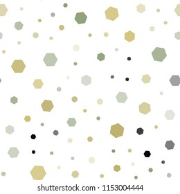 Light Green, Yellow vector seamless texture with colorful hexagons. Abstract illustration with colorful hexagons. Beautiful design for your business advert.