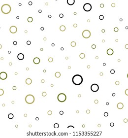 Light Green, Yellow vector seamless template with circles. Modern abstract illustration with colorful water drops. Pattern can be used for beautiful websites.