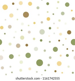 Light Green, Yellow vector seamless pattern with spheres. Modern abstract illustration with colorful water drops. Pattern for design of window blinds, curtains.