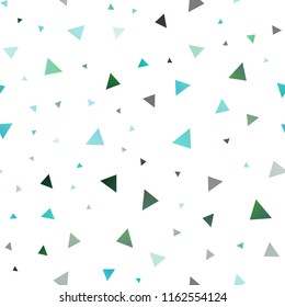 Light Green, Yellow vector seamless background with triangles. Triangles on abstract background with colorful gradient. Modern template for your landing page.