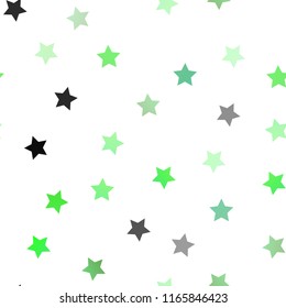 Light Green, Yellow vector seamless pattern with christmas stars. Modern geometrical abstract illustration with stars. Best design for your ad, poster, banner.