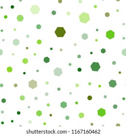 Light Green, Yellow vector seamless template in hexagonal style. Colorful hexagons on white backdrop. New template for your brand book.