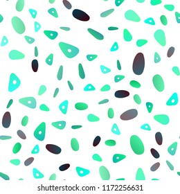 Light Green, Yellow vector seamless pattern in polygonal style with circles. Glitter abstract illustration with spheres, triangular lines. Pattern can be used for websites.