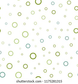 Light Green, Yellow vector seamless background with bubbles. Blurred bubbles on abstract background with colorful gradient. Beautiful design for your business advert.