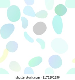 Light Green, Yellow vector seamless pattern with spheres. Modern abstract illustration with colorful water drops. Pattern for design of window blinds, curtains.
