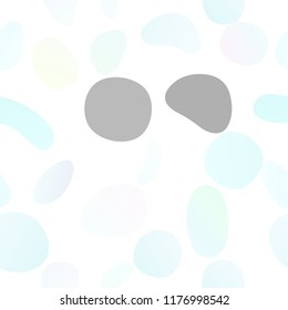 Light Green, Yellow vector seamless pattern with spheres. Glitter abstract illustration with blurred drops of rain. Pattern for design of window blinds, curtains.