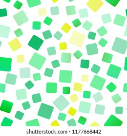 Light Green, Yellow vector seamless background with rectangles. Rectangles on abstract background with colorful gradient. The template can be used as a background.
