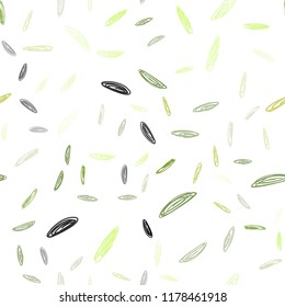 Light Green, Yellow vector seamless pattern with spheres. Blurred decorative design in abstract style with bubbles. Completely new template for your brand book.