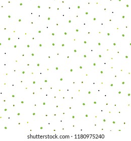 Light Green, Yellow vector seamless texture with disks. Illustration with set of shining colorful abstract circles. Pattern for trendy fabric, wallpapers.