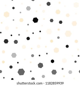 Light Green, Yellow vector seamless pattern with colorful hexagons. Illustration of colored hexagons on white surface. Pattern can for your ad, booklets.