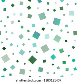 Light Green, Yellow vector seamless pattern in square style. Decorative design in abstract style with rectangles. The template can be used as a background.