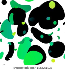 Light Green, Yellow vector seamless template with spots. Abstract illustration with colored bubbles in nature style. Pattern for design of window blinds, curtains.