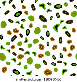 Light Green, Yellow vector seamless backdrop with dots. Blurred bubbles on abstract background with colorful gradient. Pattern for design of window blinds, curtains.