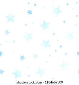 Light Green, Yellow vector seamless layout with bright stars. Shining colored illustration with stars. Best design for your ad, poster, banner.