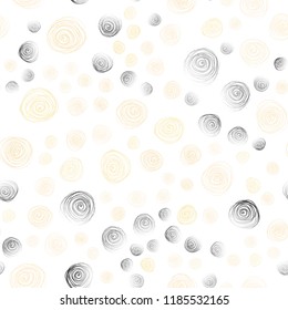Light Green, Yellow vector seamless natural abstract design. Sketchy doodles with flowers on blurred background. The best blurred design for your business.