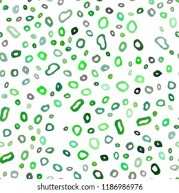 Light Green, Yellow vector seamless background with bubbles. Colorful illustration with blurred circles in nature style. Template for business cards, websites.