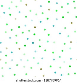 Light Green, Yellow vector seamless layout with circle shapes. Glitter abstract illustration with blurred drops of rain. New design for ad, poster, banner of your website.