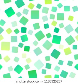 Light Green, Yellow vector seamless background with rectangles. Rectangles on abstract background with colorful gradient. Best design for your ad, poster, banner.