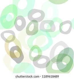 Light Green, Yellow vector seamless template with spots. Abstract illustration with colored bubbles in nature style. Design for textile, fabric, wallpapers.
