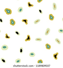 Light Green, Yellow vector seamless pattern with spheres. Blurred bubbles on abstract background with colorful gradient. Pattern for design of window blinds, curtains.