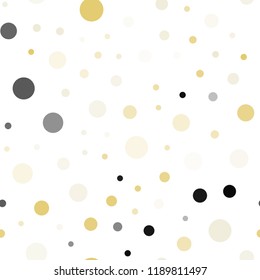 Light Green, Yellow vector seamless background with bubbles. Glitter abstract illustration with blurred drops of rain. Pattern for trendy fabric, wallpapers.