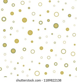 Light Green, Yellow vector seamless layout with circle shapes. Glitter abstract illustration with blurred drops of rain. Trendy design for wallpaper, fabric makers.
