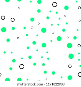 Light Green, Yellow vector seamless backdrop with dots. Glitter abstract illustration with blurred drops of rain. Trendy design for wallpaper, fabric makers.