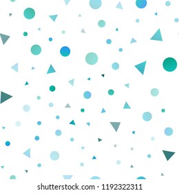 Light Green, Yellow vector seamless cover in polygonal style with circles. Beautiful illustration with circles, triangles in nature style. Trendy design for wallpaper, fabric makers.