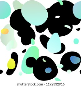 Light Green, Yellow vector seamless template with spots. Abstract illustration with colored bubbles in nature style. Template for business cards, websites.