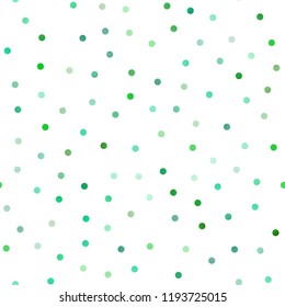 Light Green, Yellow vector seamless texture with disks. Glitter abstract illustration with blurred drops of rain. The pattern can be used for aqua ad, booklets.