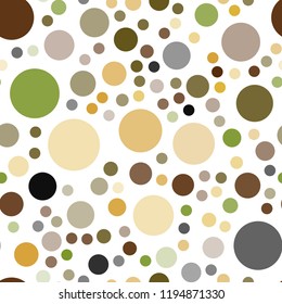 Light Green, Yellow vector seamless backdrop with dots. Illustration with set of shining colorful abstract circles. Pattern can be used as texture of wallpapers.