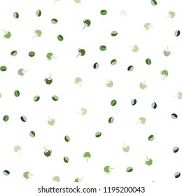 Light Green, Yellow vector seamless background with coffee, beans. Gradient abstract collection of coffee cups and beans. Pattern for ads of breakfast, lunch, dinner.