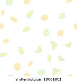 Light Green, Yellow vector seamless background with bubbles. Glitter abstract illustration with blurred drops of rain. Pattern for design of fabric, wallpapers.