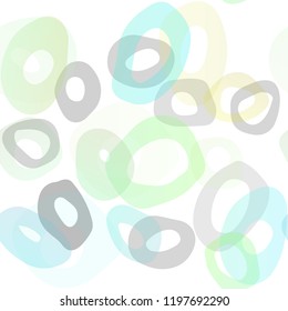 Light Green, Yellow vector seamless template with spots. Illustration with set of shining colorful abstract circles. Trendy design for wallpaper, fabric makers.