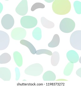 Light Green, Yellow vector seamless template with spots. Blurred decorative design in abstract style with bubbles. Design for textile, fabric, wallpapers.