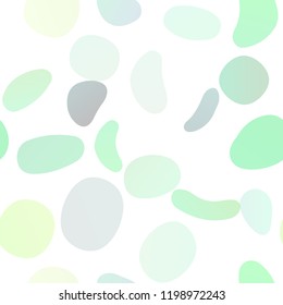 Light Green, Yellow vector seamless template with spots. Blurred bubbles on abstract backdrop with colorful gradient. Pattern for design of fabric, wallpapers.