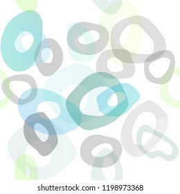 Light Green, Yellow vector seamless template with spots. Abstract illustration with colored bubbles in nature style. Pattern for design of window blinds, curtains.